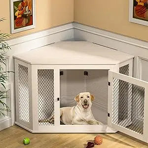 Wooden Corner Dog Crate 52"