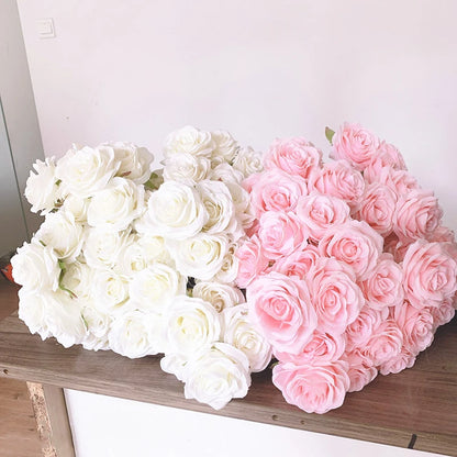 9 Roses/Bouquet - Artificial Silk Flowers