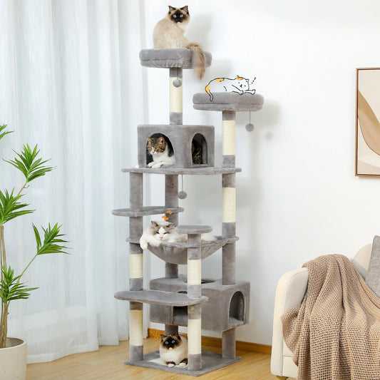184cm Large Cat Tree and Tower-Hammock