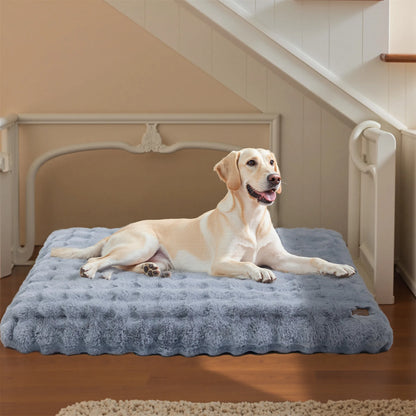 Plush Faux Fur Crate Bed, Washable
