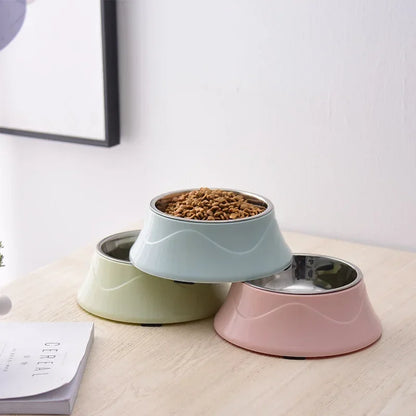 Pet Feeding Dishes- Non-slip Base- Stainless Steel