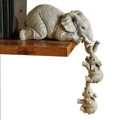 3 Pcs/set Cute Elephant Resin Handicraft Home Decor