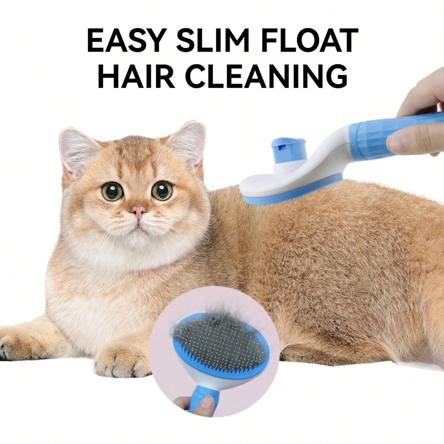 Pet Comb- Stainless Steel-Self-cleaning Comb