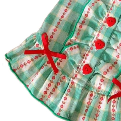 Pet Love - Green Plaid Pet Dress