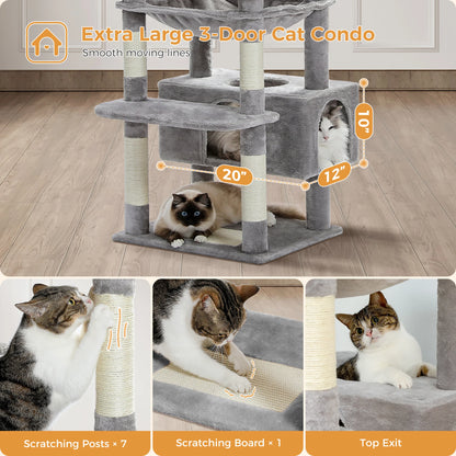 184cm Large Cat Tree and Tower-Hammock