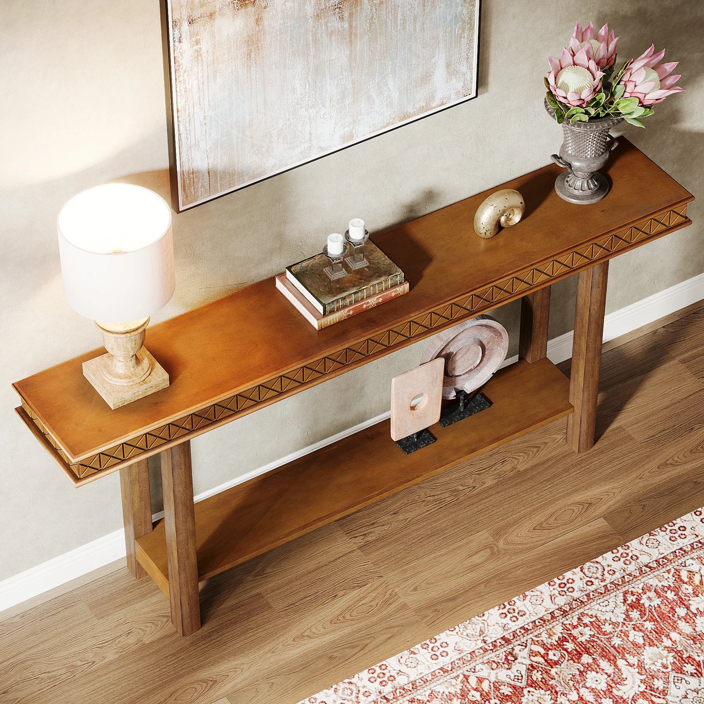 70.9-Inch Extra Long, wood Console Table.