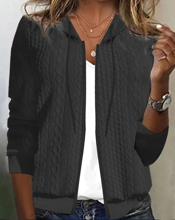 Long Sleeves Hooded - Zipper Sweatshirt