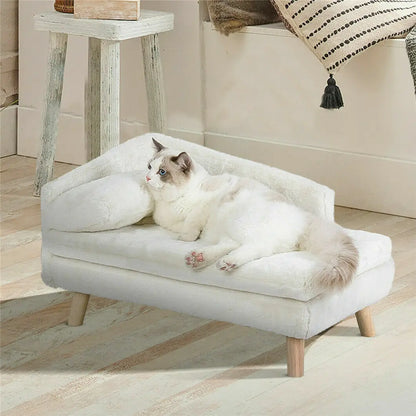 Elevated Pet Bed - Solid Wood Legs with Soft Cushion