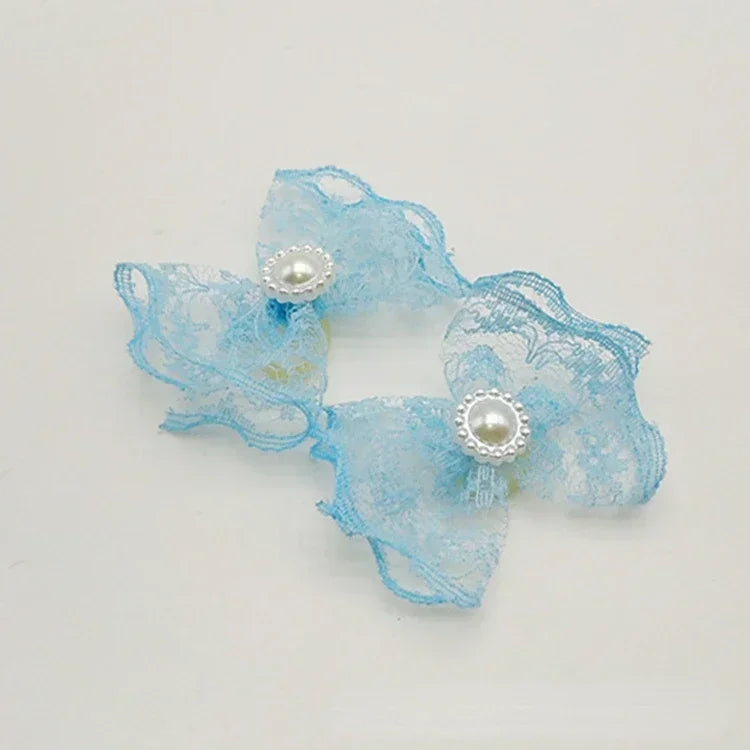 Pet Lace Bow with Rubber Band