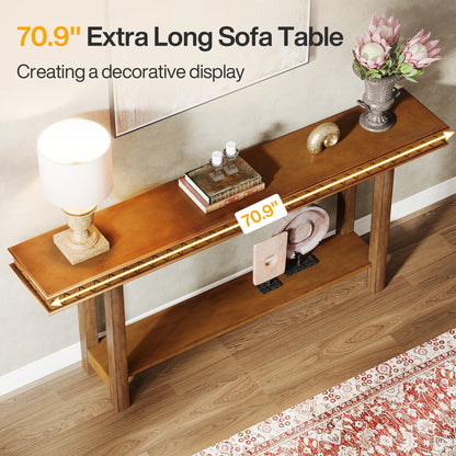 70.9-Inch Extra Long, wood Console Table.