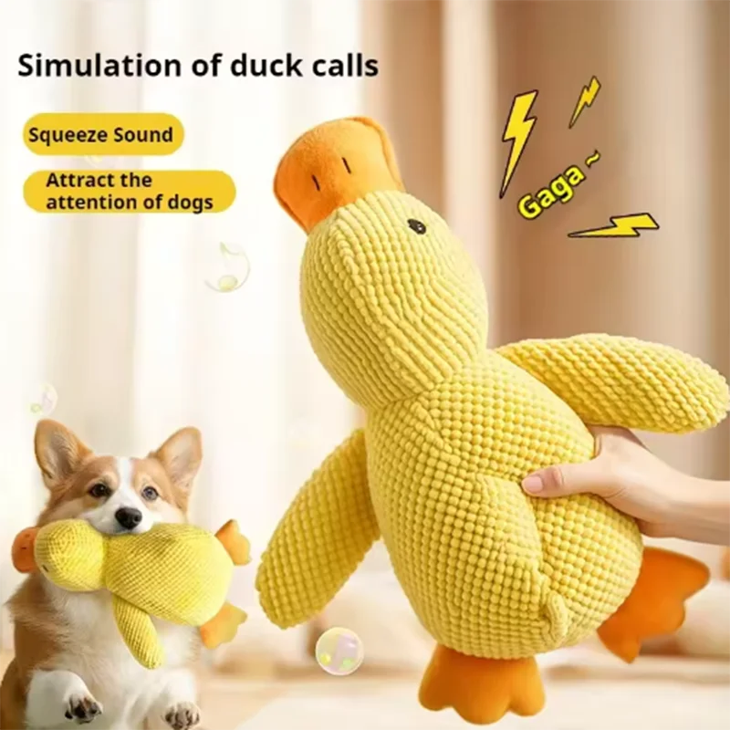 Yellow duck- interactive plush toy