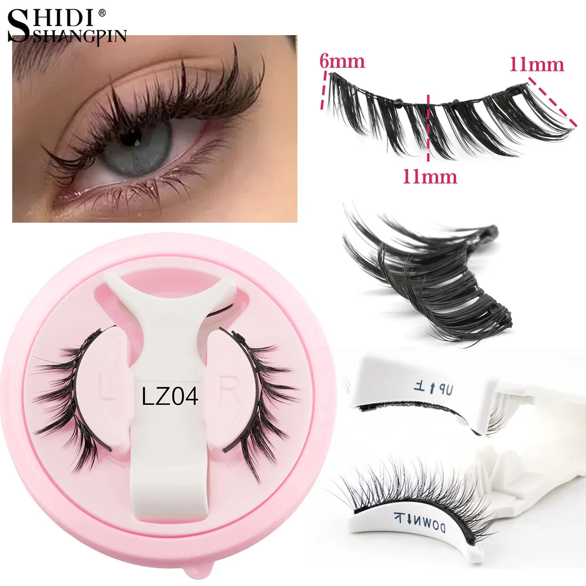 New 1 Pair Magnetic Eyelashes- Reusable