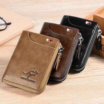 Leather Business Card Holder - Wallets -RFID Protection