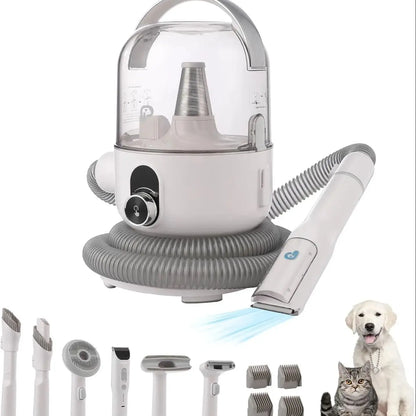 5 in 1 Pet Vacuum Grooming Kit, 2L Large Capacity Hair Storage, Self-Cleaning Design, Pet Hair Vacuum for Dogs and Cats