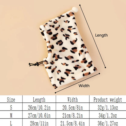Leopard Pattern Winter Dog Hat