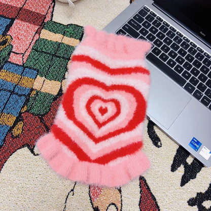 Soft Puppy Sweaters - comes in Pink/Blue/Purple Heart Print