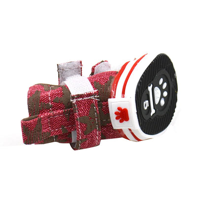 Pet Shoes 4pcs/set - Denim Shoes with Non Slip Grip