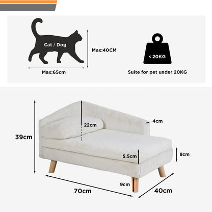 Elevated Pet Bed - Solid Wood Legs with Soft Cushion