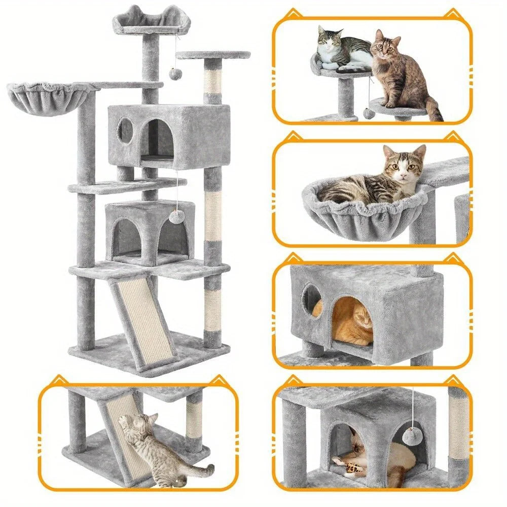 57inch Cat Tree- Furniture with Scratching Posts