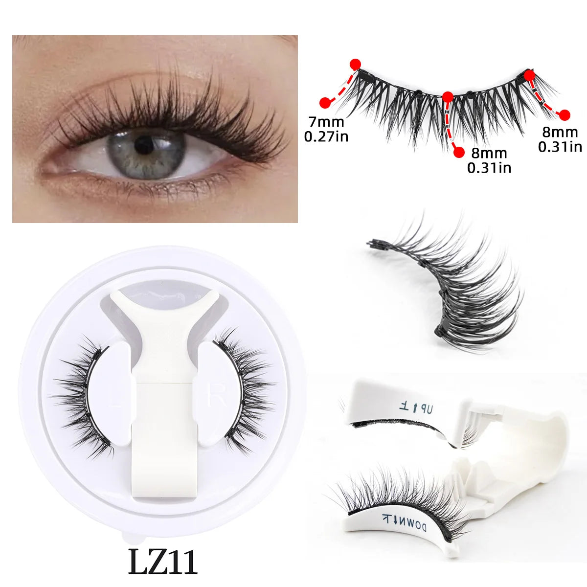 New 1 Pair Magnetic Eyelashes- Reusable