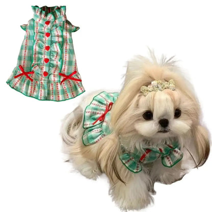 Pet Love - Green Plaid Pet Dress