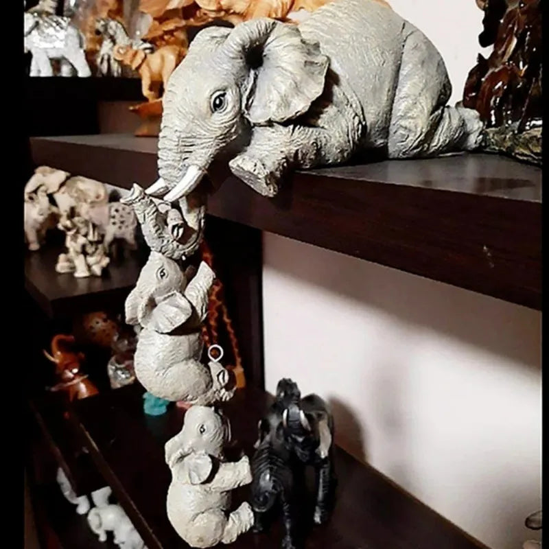 3 Pcs/set Cute Elephant Resin Handicraft Home Decor