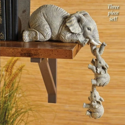 3 Pcs/set Cute Elephant Resin Handicraft Home Decor