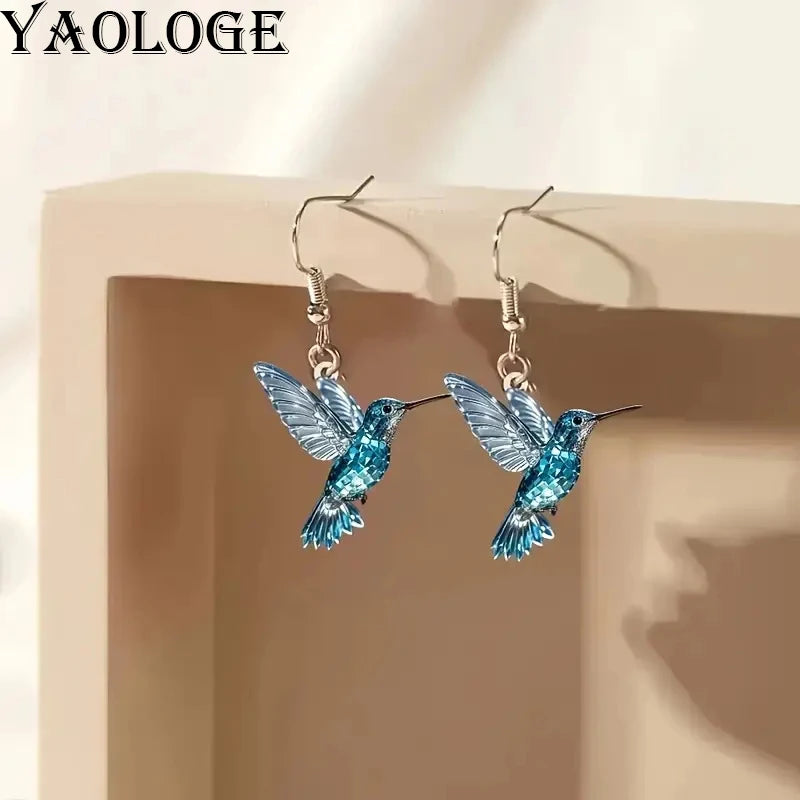 Exquisite 2D Hummingbird Earrings