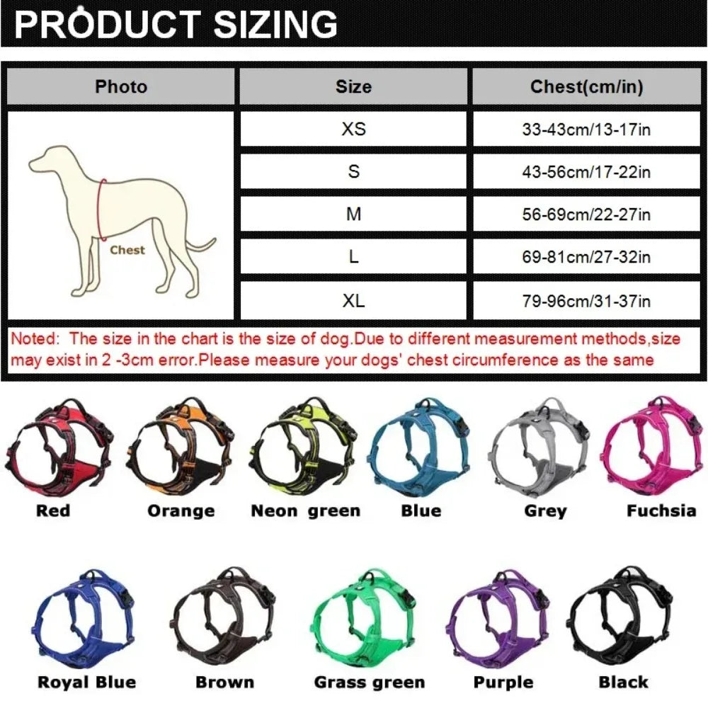 Dog Harness Reflective - Adjustable - Breathable - Vest