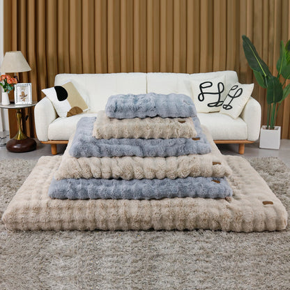 Plush Faux Fur Crate Bed, Washable