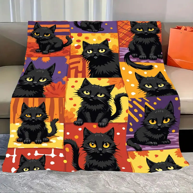 Cozy Flannel Blanket with Animal Patterns