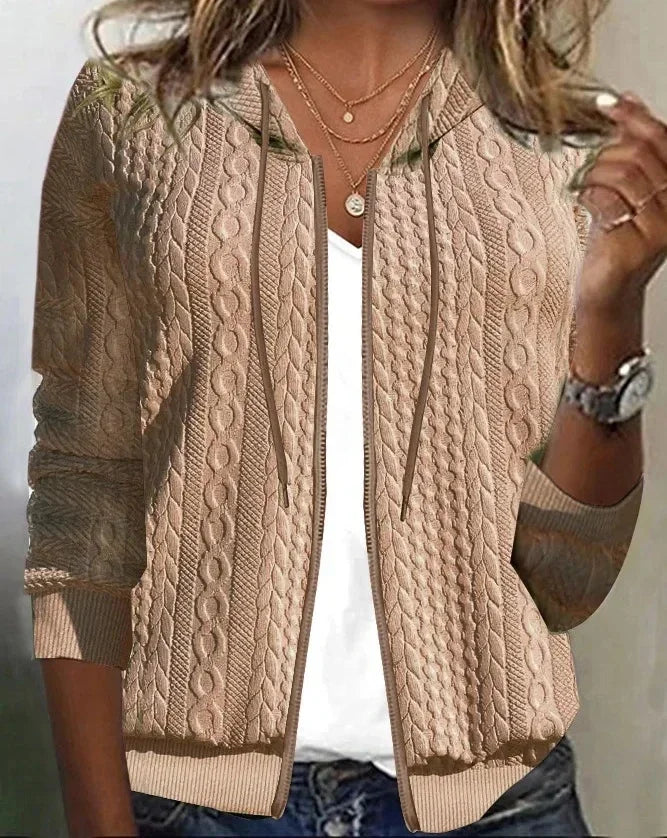 Long Sleeves Hooded - Zipper Sweatshirt