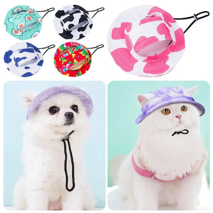 Fashion Adjustable Pet Sun Cap with Ear Holes