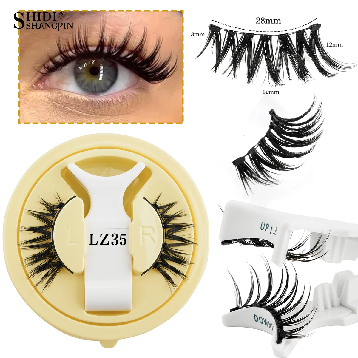 New 1 Pair Magnetic Eyelashes- Reusable