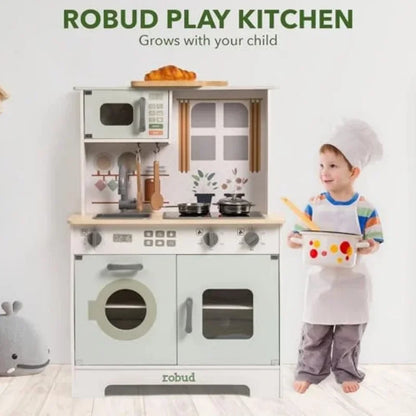 Wooden Play Kitchen Set w/ Lights & Sounds Gift