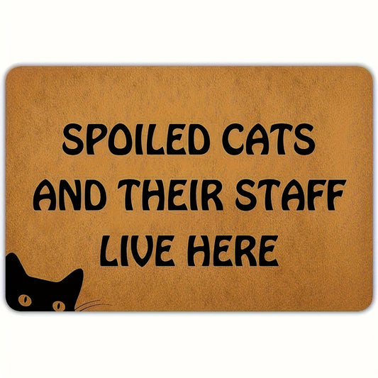 1pc Cat Door Mat, Durable Non-slip, Waterproof And Machine Washable