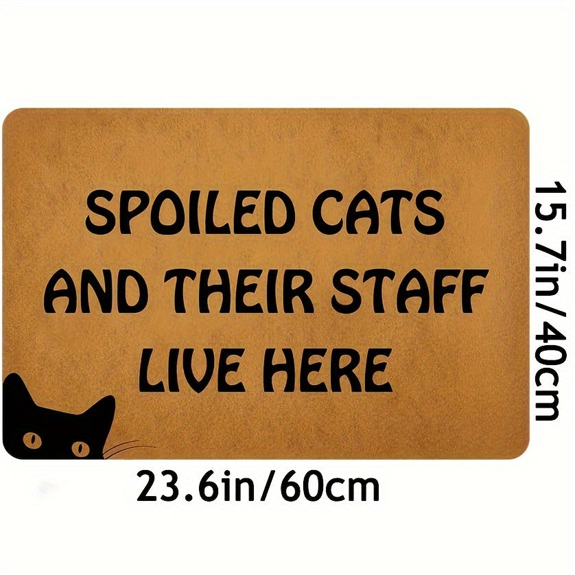 1pc Cat Door Mat, Durable Non-slip, Waterproof And Machine Washable
