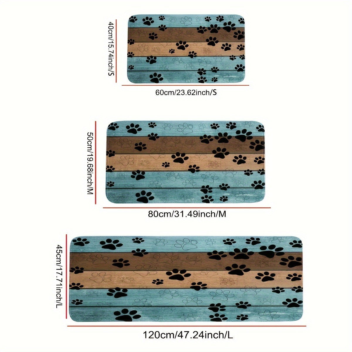Quick-Dry Dog Paw Print Door Mat- Soft & Absorbent