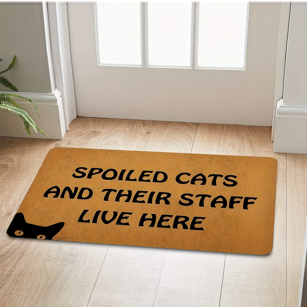 1pc Cat Door Mat, Durable Non-slip, Waterproof And Machine Washable
